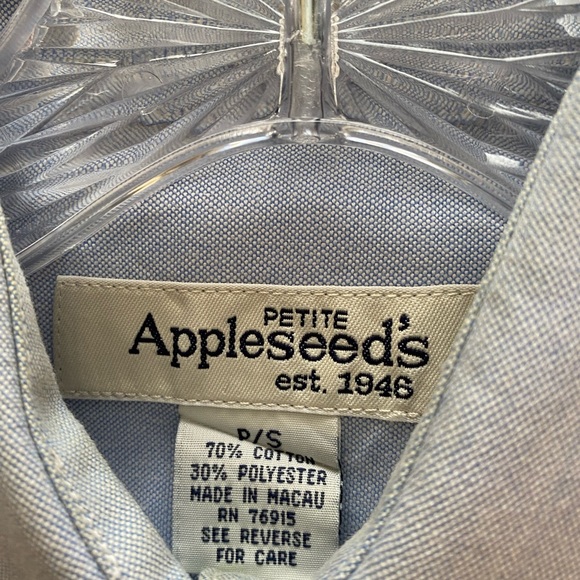 Appleseed’s Long Sleeve Blue Button up Shirt SP - Picture 5 of 7